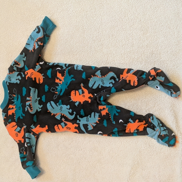 Carter's set of two 3 month old fleece footed onesie pajamas - Picture 6 of 8